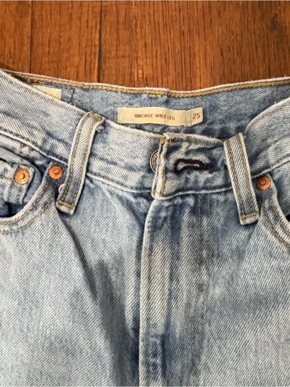 Levi's Light Blue High-Rise Wide-Leg Jeans